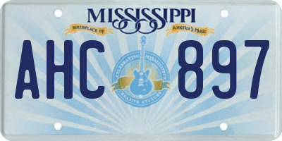 MS license plate AHC897