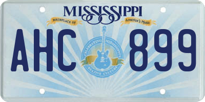 MS license plate AHC899
