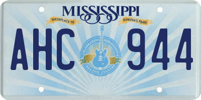 MS license plate AHC944
