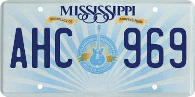 MS license plate AHC969