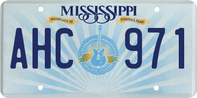 MS license plate AHC971