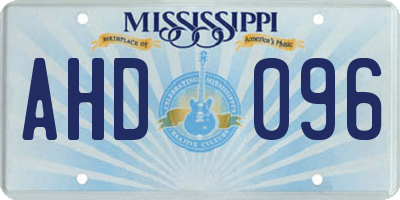 MS license plate AHD096
