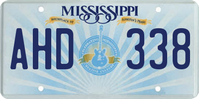 MS license plate AHD338