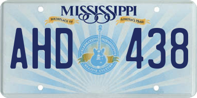 MS license plate AHD438