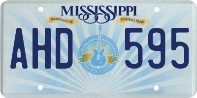 MS license plate AHD595