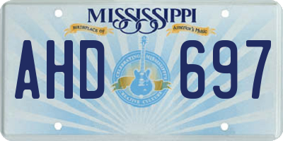 MS license plate AHD697