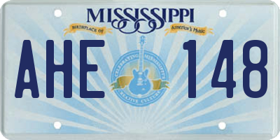 MS license plate AHE148