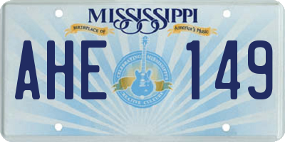 MS license plate AHE149