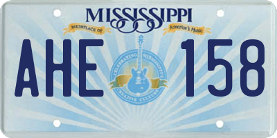 MS license plate AHE158