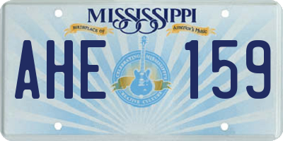 MS license plate AHE159