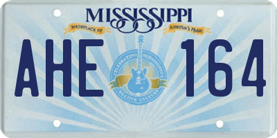 MS license plate AHE164