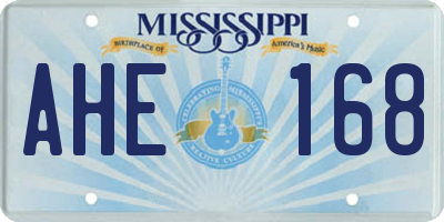 MS license plate AHE168