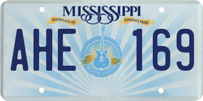 MS license plate AHE169