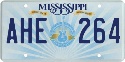 MS license plate AHE264