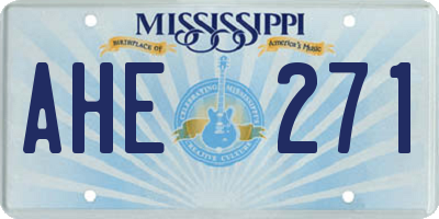 MS license plate AHE271