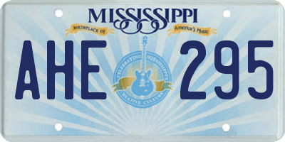 MS license plate AHE295
