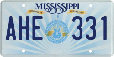 MS license plate AHE331