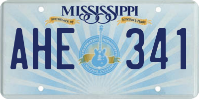 MS license plate AHE341