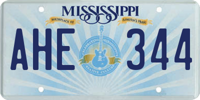 MS license plate AHE344