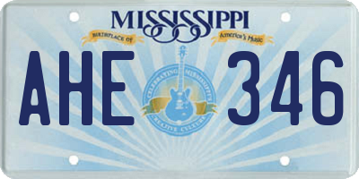 MS license plate AHE346