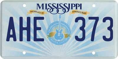 MS license plate AHE373