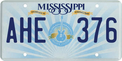 MS license plate AHE376
