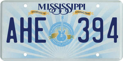 MS license plate AHE394