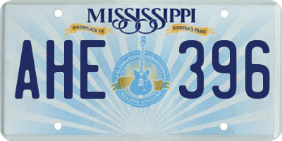MS license plate AHE396