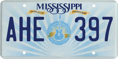 MS license plate AHE397