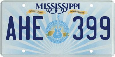 MS license plate AHE399