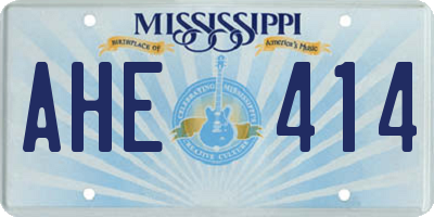 MS license plate AHE414