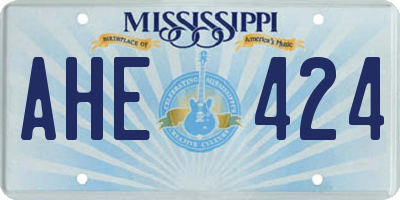 MS license plate AHE424