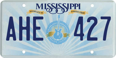 MS license plate AHE427