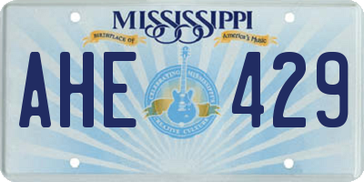 MS license plate AHE429