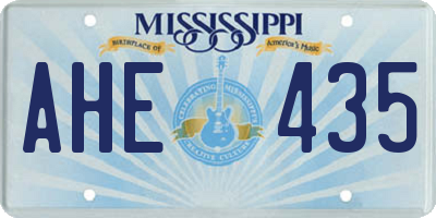 MS license plate AHE435