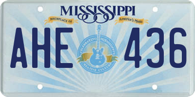 MS license plate AHE436