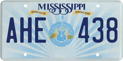 MS license plate AHE438