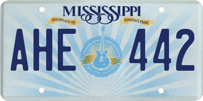 MS license plate AHE442