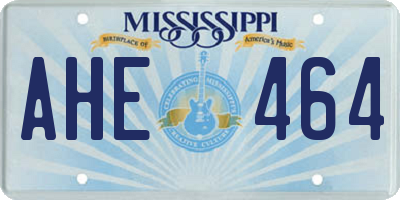 MS license plate AHE464