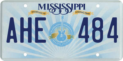 MS license plate AHE484