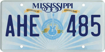 MS license plate AHE485