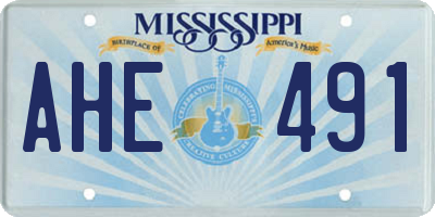 MS license plate AHE491