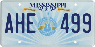 MS license plate AHE499