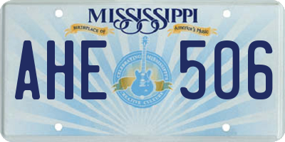 MS license plate AHE506