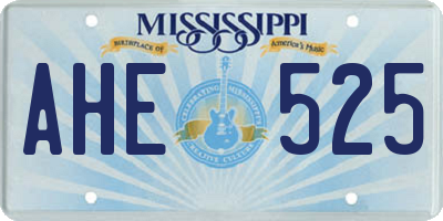 MS license plate AHE525