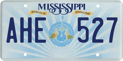 MS license plate AHE527