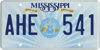 MS license plate AHE541