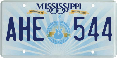 MS license plate AHE544