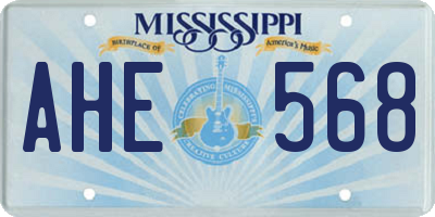 MS license plate AHE568