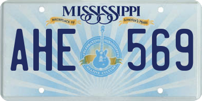 MS license plate AHE569